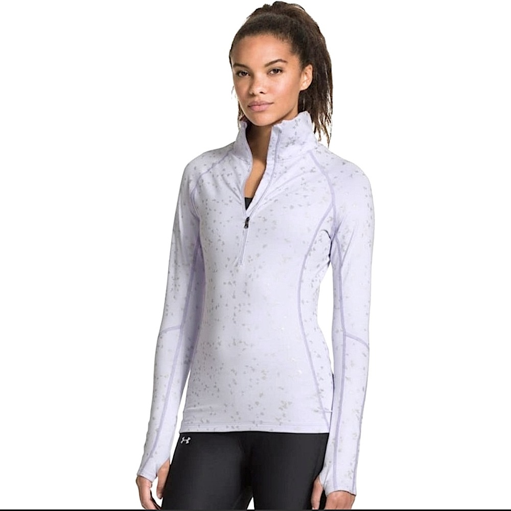 Under Armour Women ColdGear Cozy ½ Zip
Shimmer Long Sleeve T-Shirt Blouse-GRAY
